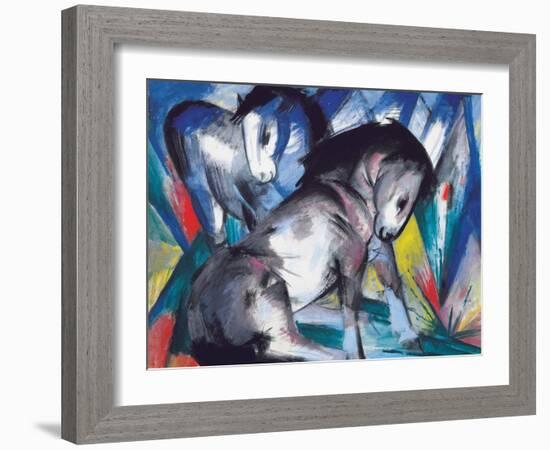 Two Horses, 1913-Franz Marc-Framed Giclee Print