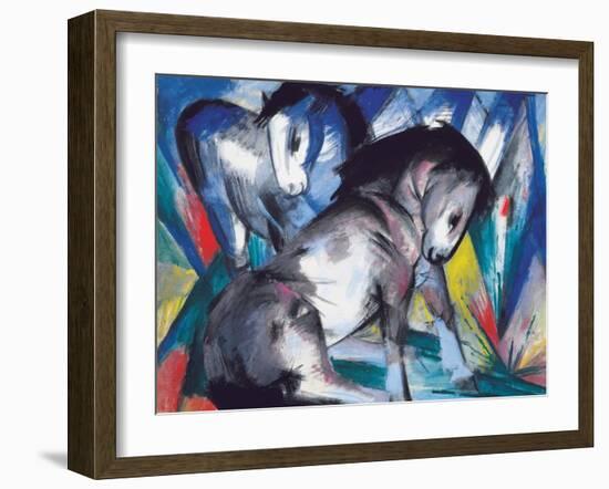 Two Horses, 1913-Franz Marc-Framed Giclee Print