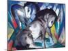 Two Horses, 1913-Franz Marc-Mounted Giclee Print