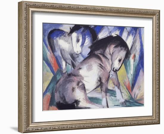 Two Horses, 1913-Franz Marc-Framed Giclee Print