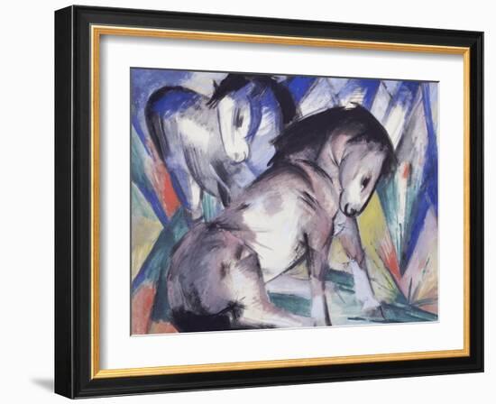 Two Horses, 1913-Franz Marc-Framed Giclee Print