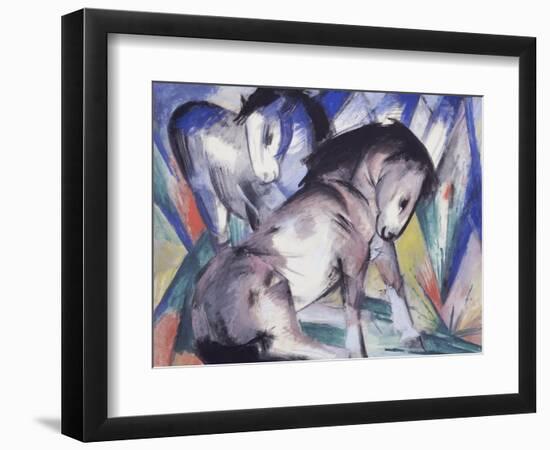 Two Horses, 1913-Franz Marc-Framed Giclee Print