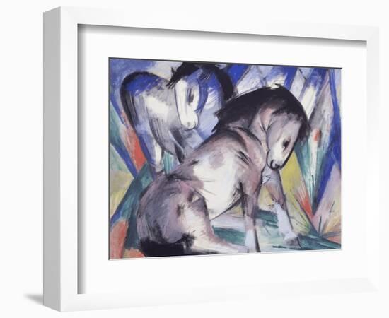 Two Horses, 1913-Franz Marc-Framed Giclee Print