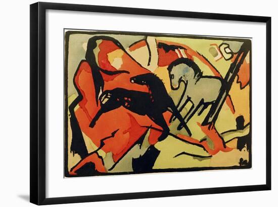 Two Horses-Franz Marc-Framed Giclee Print