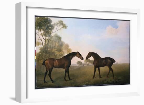 Two Hunters Out at Grass-George Stubbs-Framed Giclee Print