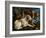 Two Hunting Dogs Tied to a Tree Stump, c.1548-50-Jacopo Bassano-Framed Giclee Print