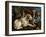 Two Hunting Dogs Tied to a Tree Stump, c.1548-50-Jacopo Bassano-Framed Giclee Print