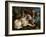 Two Hunting Dogs Tied to a Tree Stump, c.1548-50-Jacopo Bassano-Framed Giclee Print