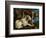 Two Hunting Dogs Tied to a Tree Stump, c.1548-50-Jacopo Bassano-Framed Giclee Print