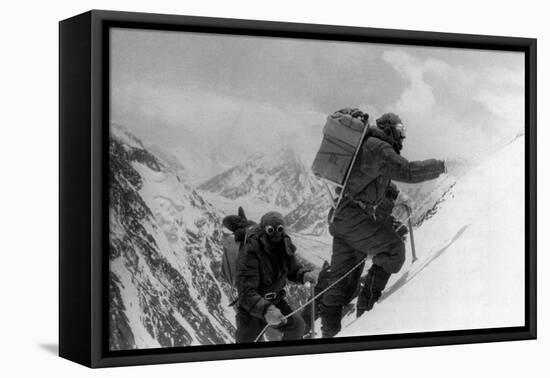 Two Hunza Porters Climb Up To the Fourth Camp on the Abruzzi Spur of K2-null-Framed Premier Image Canvas