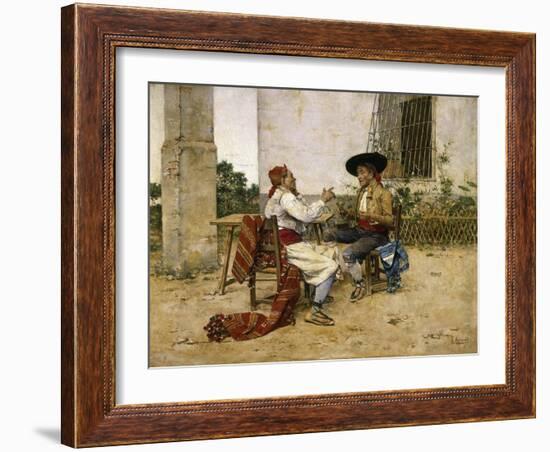 Two Inhabitants of the Valencia Huerta, 1880-1890-Joaquin Agrasot-Framed Giclee Print