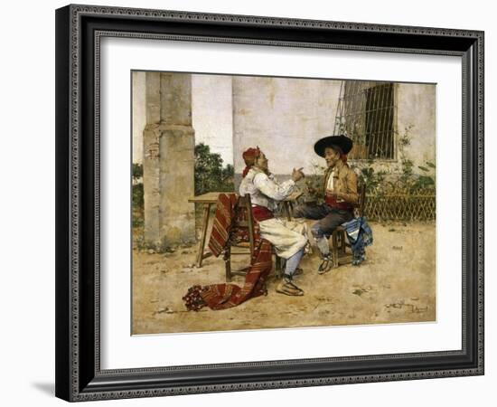 Two Inhabitants of the Valencia Huerta, 1880-1890-Joaquin Agrasot-Framed Giclee Print