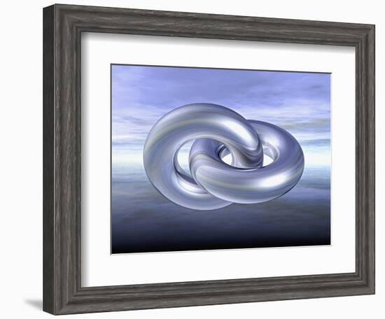 Two interlocked wedding rings-Matthias Kulka-Framed Giclee Print