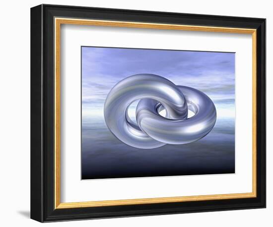 Two interlocked wedding rings-Matthias Kulka-Framed Giclee Print