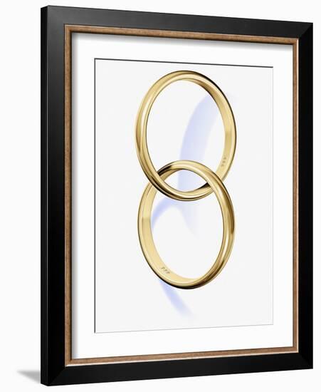 Two interlocked wedding rings-Matthias Kulka-Framed Giclee Print
