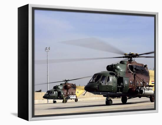 Two Iraqi MI-17 Hip Helicopters Conduct an Aeromedical Evacuation Mission-Stocktrek Images-Framed Premier Image Canvas