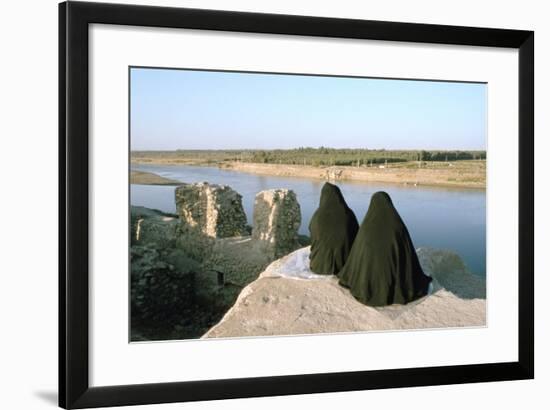 Two Iraqi Women at Bash Tapia Castle, Mosul, Iraq, 1977-Vivienne Sharp-Framed Photographic Print