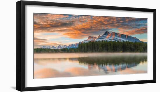 Two Jack Lake at Sunset, Banff National Park, Alberta, Canada-Arnaudbertrande-Framed Photographic Print