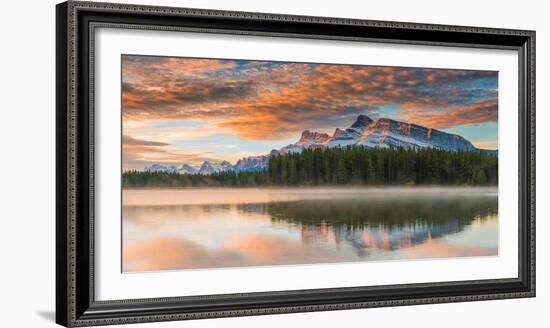 Two Jack Lake at Sunset, Banff National Park, Alberta, Canada-Arnaudbertrande-Framed Photographic Print