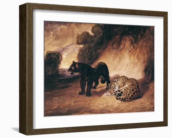 Two Jaguars from Peru-Antoine-Louis Barye-Framed Giclee Print