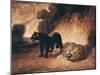 Two Jaguars from Peru-Antoine-Louis Barye-Mounted Giclee Print