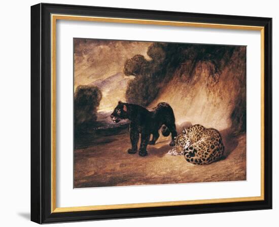 Two Jaguars from Peru-Antoine-Louis Barye-Framed Giclee Print