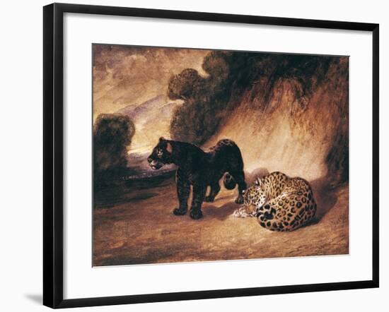 Two Jaguars from Peru-Antoine-Louis Barye-Framed Giclee Print