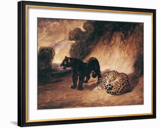 Two Jaguars from Peru-Antoine-Louis Barye-Framed Giclee Print