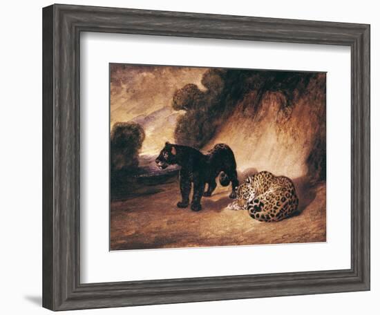 Two Jaguars from Peru-Antoine-Louis Barye-Framed Giclee Print