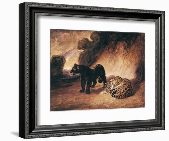 Two Jaguars from Peru-Antoine-Louis Barye-Framed Giclee Print