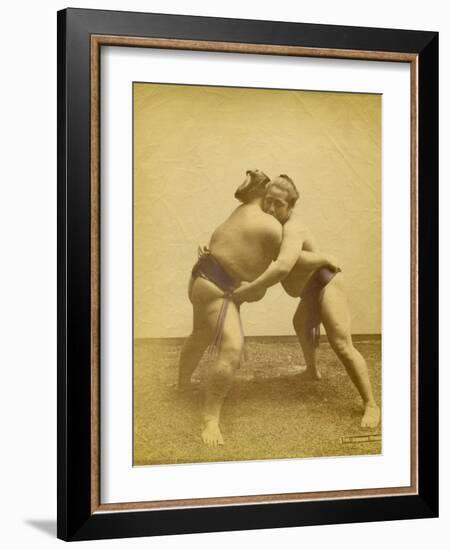 Two Japanese Sumo Wrestlers-null-Framed Photographic Print