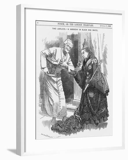 Two Jubilees - a Harmony in Black and White, 1888-Edward Linley Sambourne-Framed Giclee Print