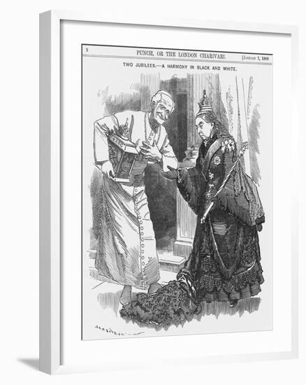 Two Jubilees - a Harmony in Black and White, 1888-Edward Linley Sambourne-Framed Giclee Print