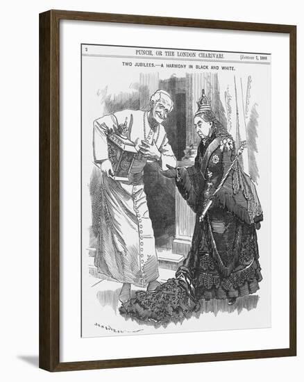 Two Jubilees - a Harmony in Black and White, 1888-Edward Linley Sambourne-Framed Giclee Print