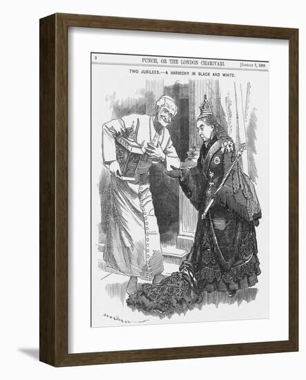 Two Jubilees - a Harmony in Black and White, 1888-Edward Linley Sambourne-Framed Giclee Print