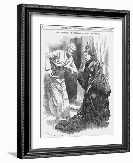 Two Jubilees - a Harmony in Black and White, 1888-Edward Linley Sambourne-Framed Giclee Print