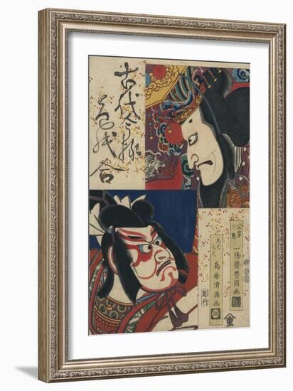 Two Kabuki Actors-Torii Kiyomitsu II and Toyokuni III-Framed Giclee Print