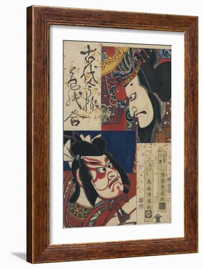 Two Kabuki Actors-Torii Kiyomitsu II and Toyokuni III-Framed Giclee Print