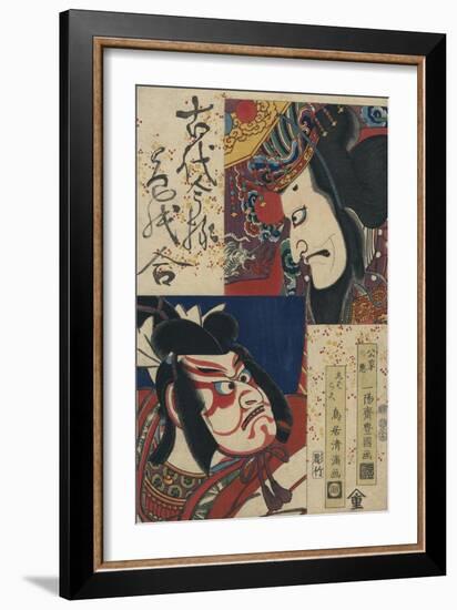 Two Kabuki Actors-Torii Kiyomitsu II and Toyokuni III-Framed Giclee Print