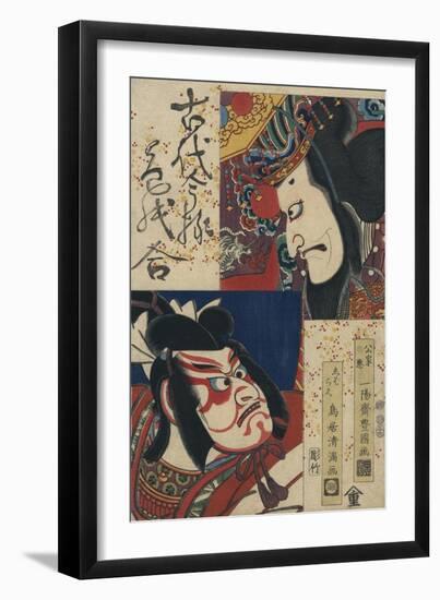 Two Kabuki Actors-Torii Kiyomitsu II and Toyokuni III-Framed Giclee Print