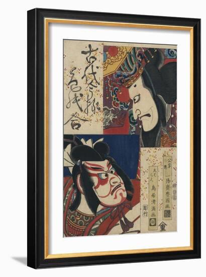 Two Kabuki Actors-Torii Kiyomitsu II and Toyokuni III-Framed Giclee Print