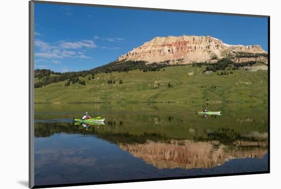 Two kayaks on Beartooth Lake Shoshone National Forest, Wyoming-Alan Majchrowicz-Mounted Photographic Print