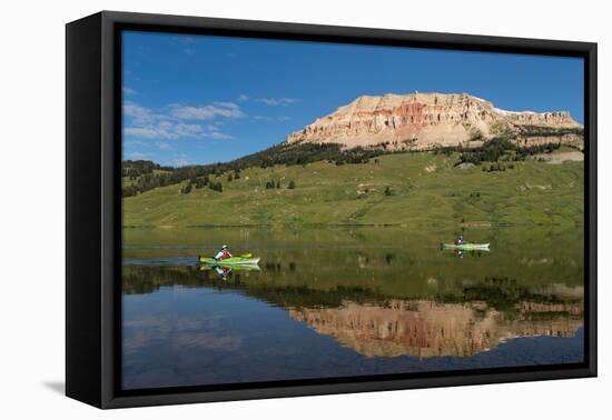 Two kayaks on Beartooth Lake Shoshone National Forest, Wyoming-Alan Majchrowicz-Framed Premier Image Canvas