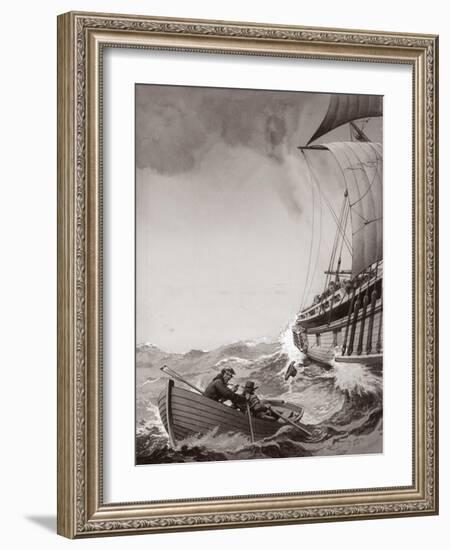 Two King's Messengers Attempt to Row into the Harbour at Calais-Pat Nicolle-Framed Giclee Print