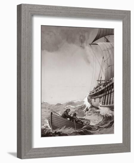 Two King's Messengers Attempt to Row into the Harbour at Calais-Pat Nicolle-Framed Giclee Print