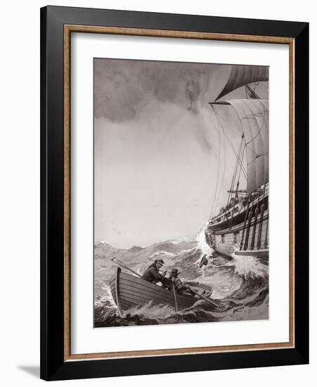 Two King's Messengers Attempt to Row into the Harbour at Calais-Pat Nicolle-Framed Giclee Print