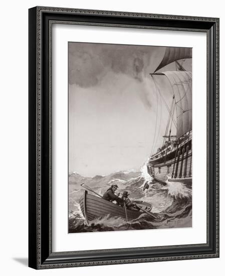 Two King's Messengers Attempt to Row into the Harbour at Calais-Pat Nicolle-Framed Giclee Print