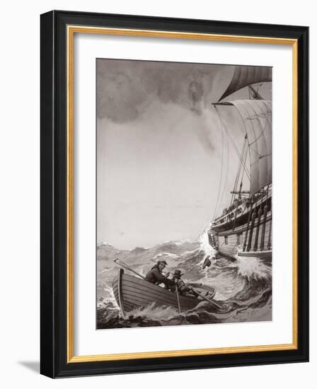 Two King's Messengers Attempt to Row into the Harbour at Calais-Pat Nicolle-Framed Giclee Print