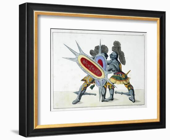 Two knights fighting on foot, 1842-Friedrich Martin von Reibisch-Framed Giclee Print