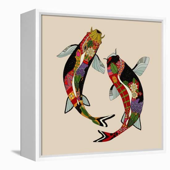 Two Koi-Sharon Turner-Framed Stretched Canvas